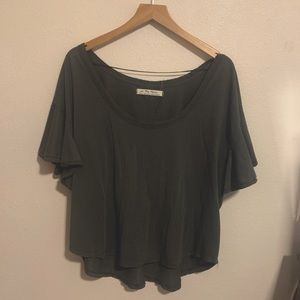 FREE PEOPLE GREEN TOP